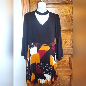 City Chic Patchwork Dress